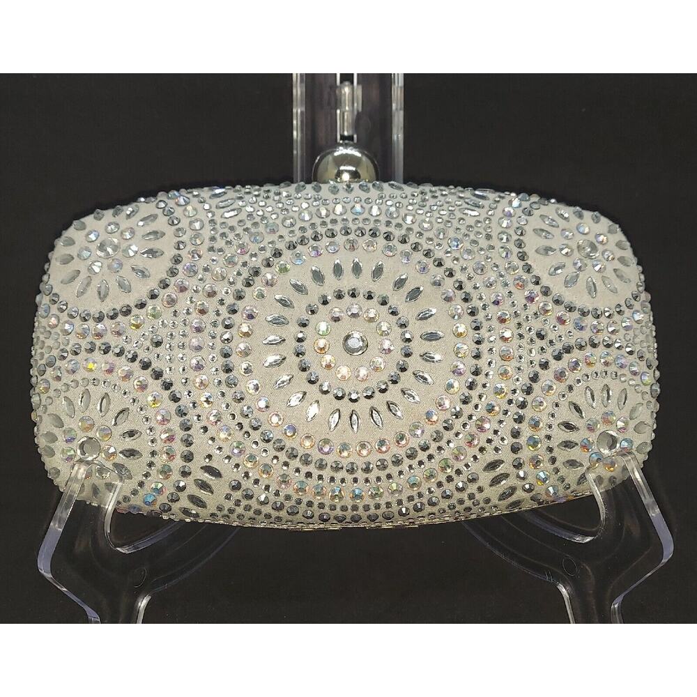 Mieka Boutique Crystal Embellished Hard Side Evening Clutch/Crossbody